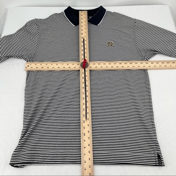CUTTER & BUCK Norte Dame Polo Black/White Stripe Logo on chest size: XL - Picture 7 of 8